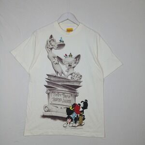 Vintage Animaniacs Pinky‎ and the Brain Trusted Leaders Graphic T-Shirt Cream L